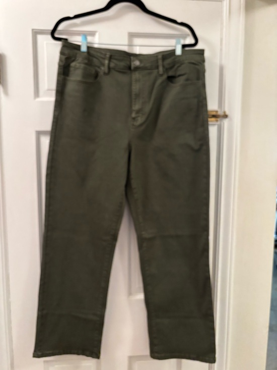 Well Worn Denim - WELL WORN  High-Rise Straight Leg Jeans in Beautiful Olive Green